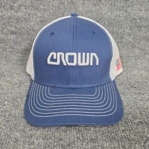 Crown Equipment Corp Trucker Hat‎ Navy White USA Flag Snapback MAX Cap